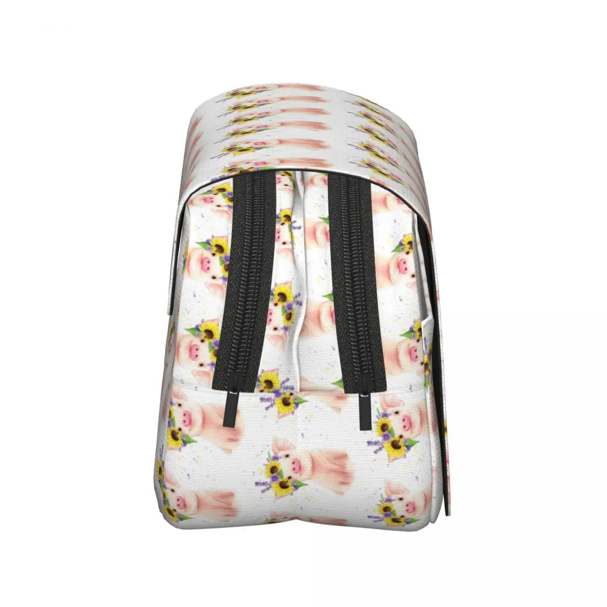 Funny Pig Surround By Sunflower Pencil Cases Pen Holder Hard Shell Leather Large Storage Pen Box Pencil Bag for Boy Girl School