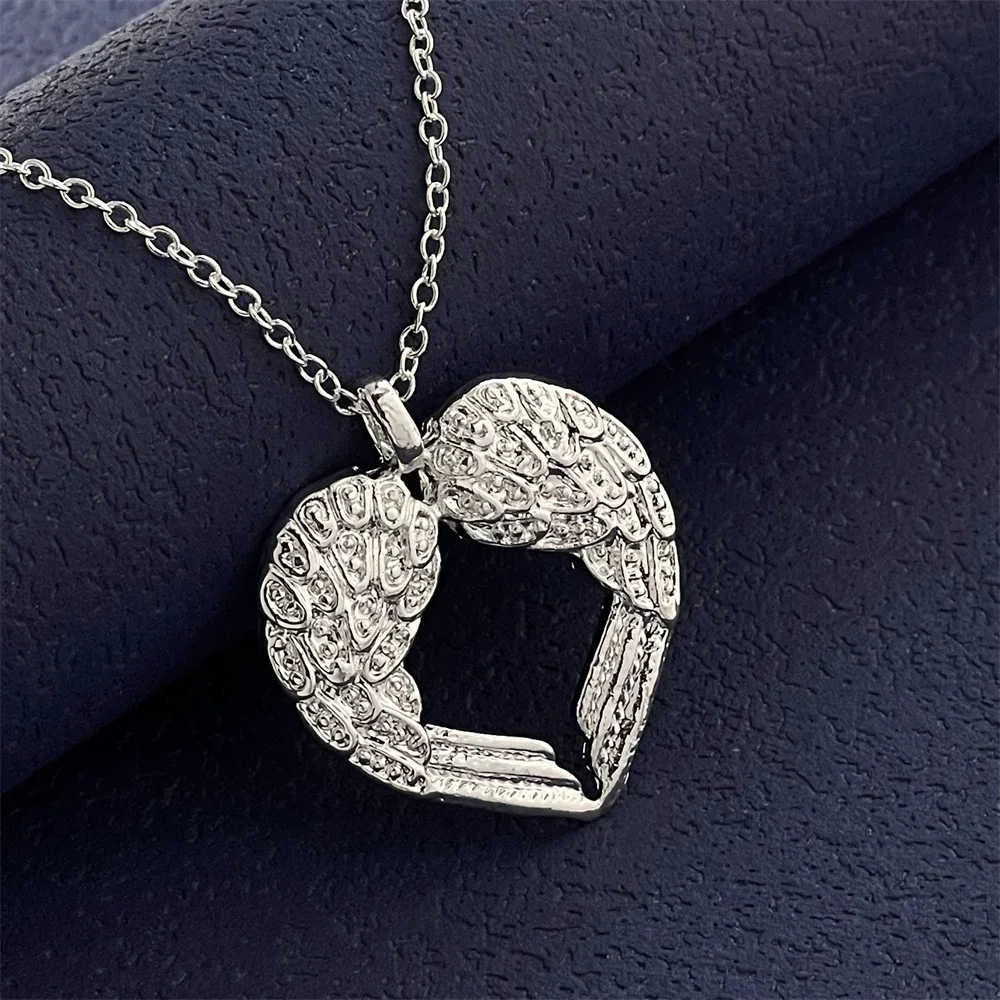 925 Silver Necklace Heart-Shaped Pendant, Suitable For Women's Daily Wear