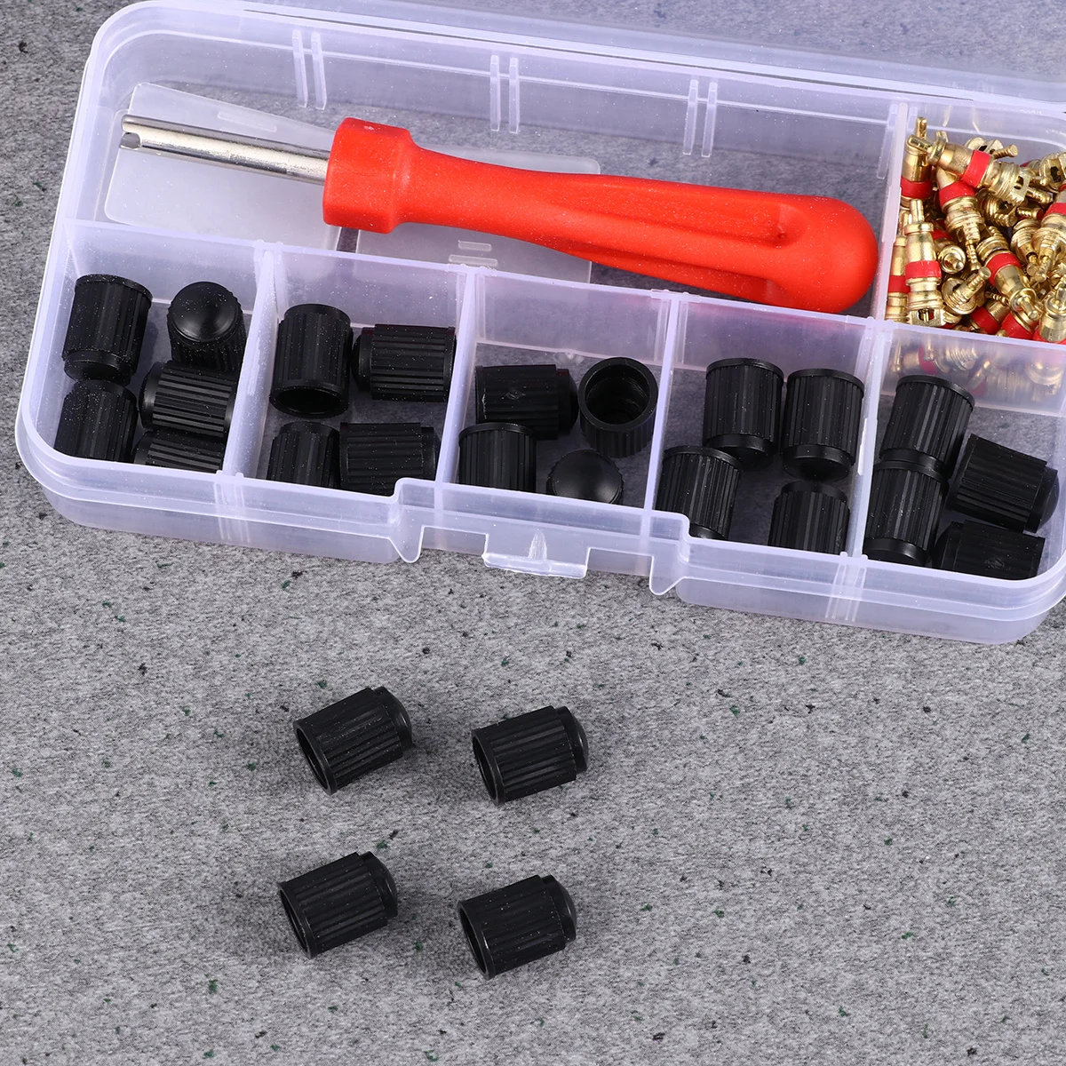 

61Pcs Tire Core Wrench Set Practical Durable Valve Removal Installation Tool for Car Truck Bike Motorcycle Core Wrench