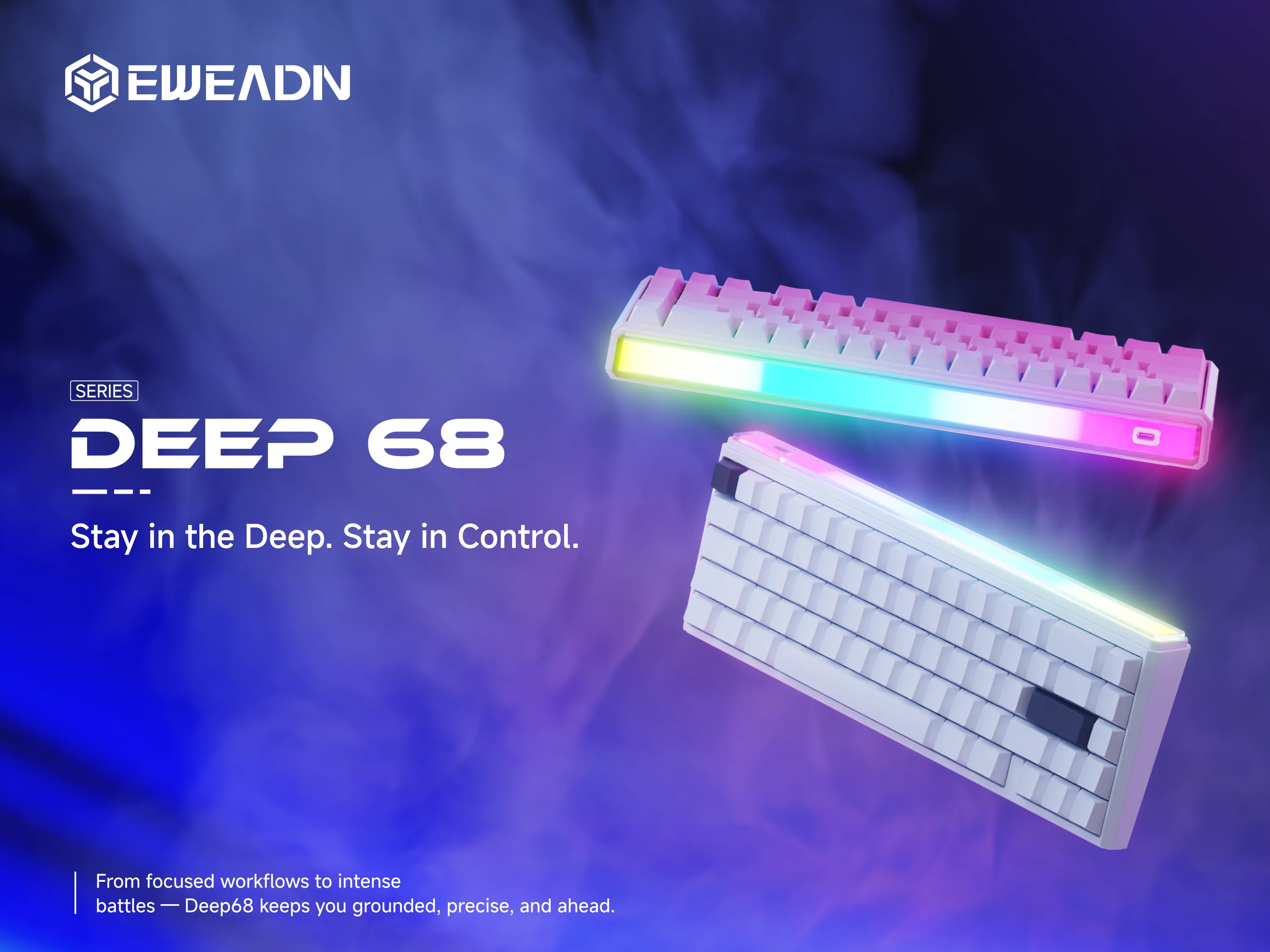 EWEADN Deep 68/80 128K Scan Rate0.01RT Precision 8000Hz Polling Rate 500Hz Softlight RefreshGateron CustomMagnetic Switches