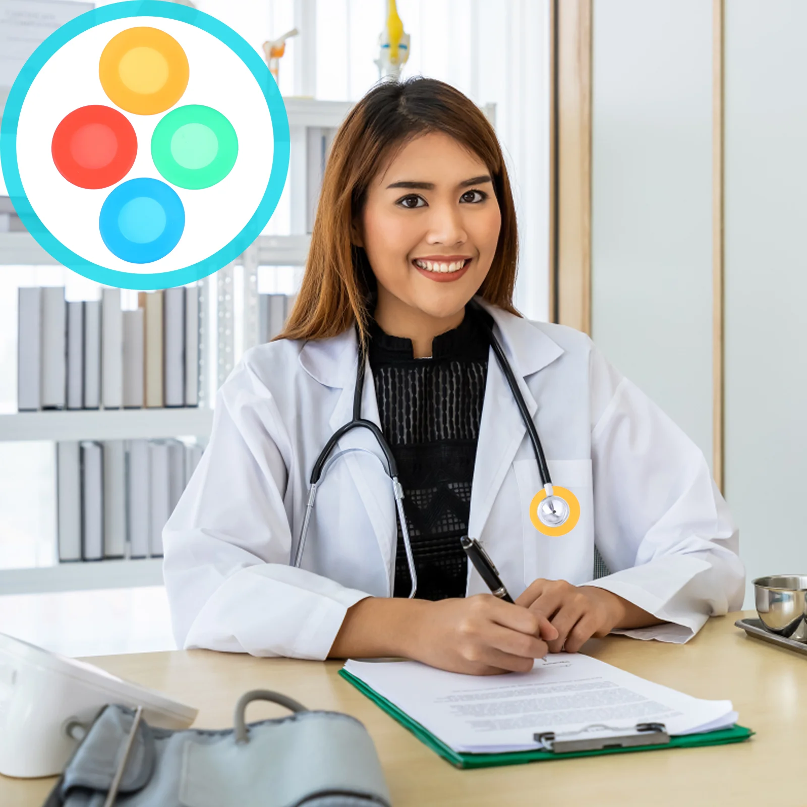 16 Pcs Stethoscope Case Diaphragm Earplugs Protective Earbuds Silicone for Disposable