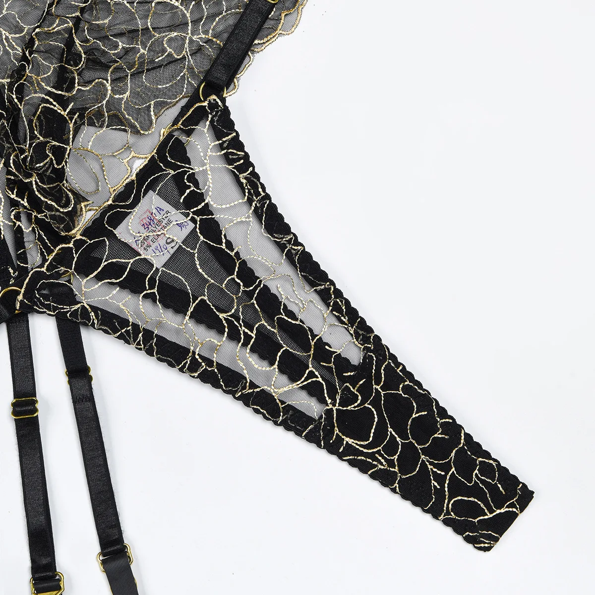 Set esotico di pizzo sexy da donna trasparente attraverso set di reggiseno e perizoma intimo micro bikini elegante abbigliamento esotico