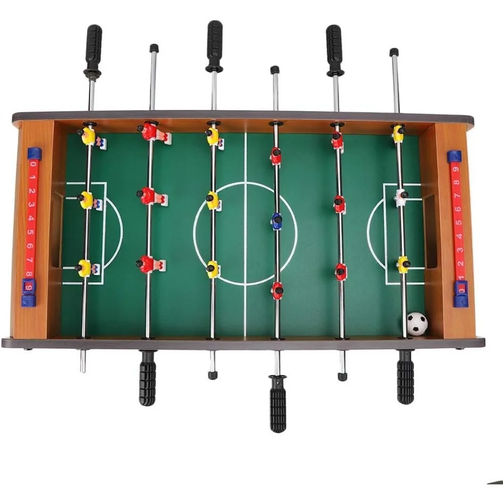 Football Table Mini Football Table Game Footballs Score Keepers Wood Soccer Table Top for Kids Family Night Parties Game Rooms