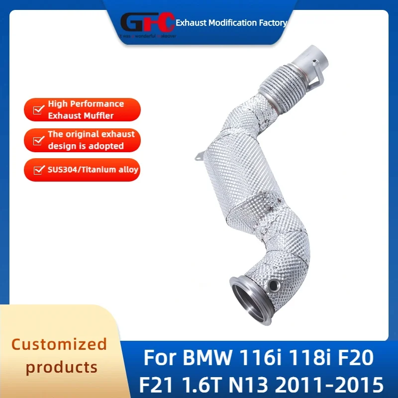 200 Cell Catted Downpipe Exhaust Pipe for BMW 116i 118i F20 F21 1.6T N13 2011-2015 High-Performance SUS304 Auto Exhaust System
