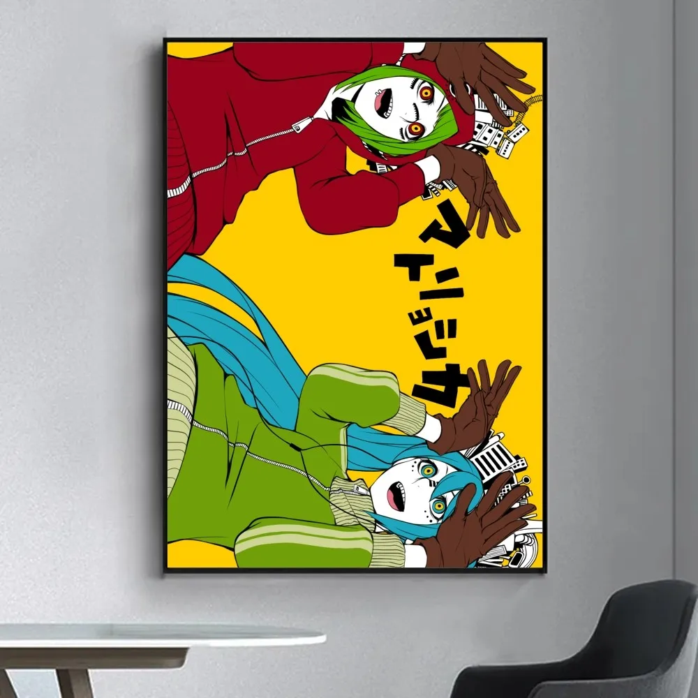 ملصق أنيمي Vocaloid vatoryoshka عتيق ، ملصق حائط فاخر لغرفة المعيشة والبار ، لوحة زخرفية ، منتصف