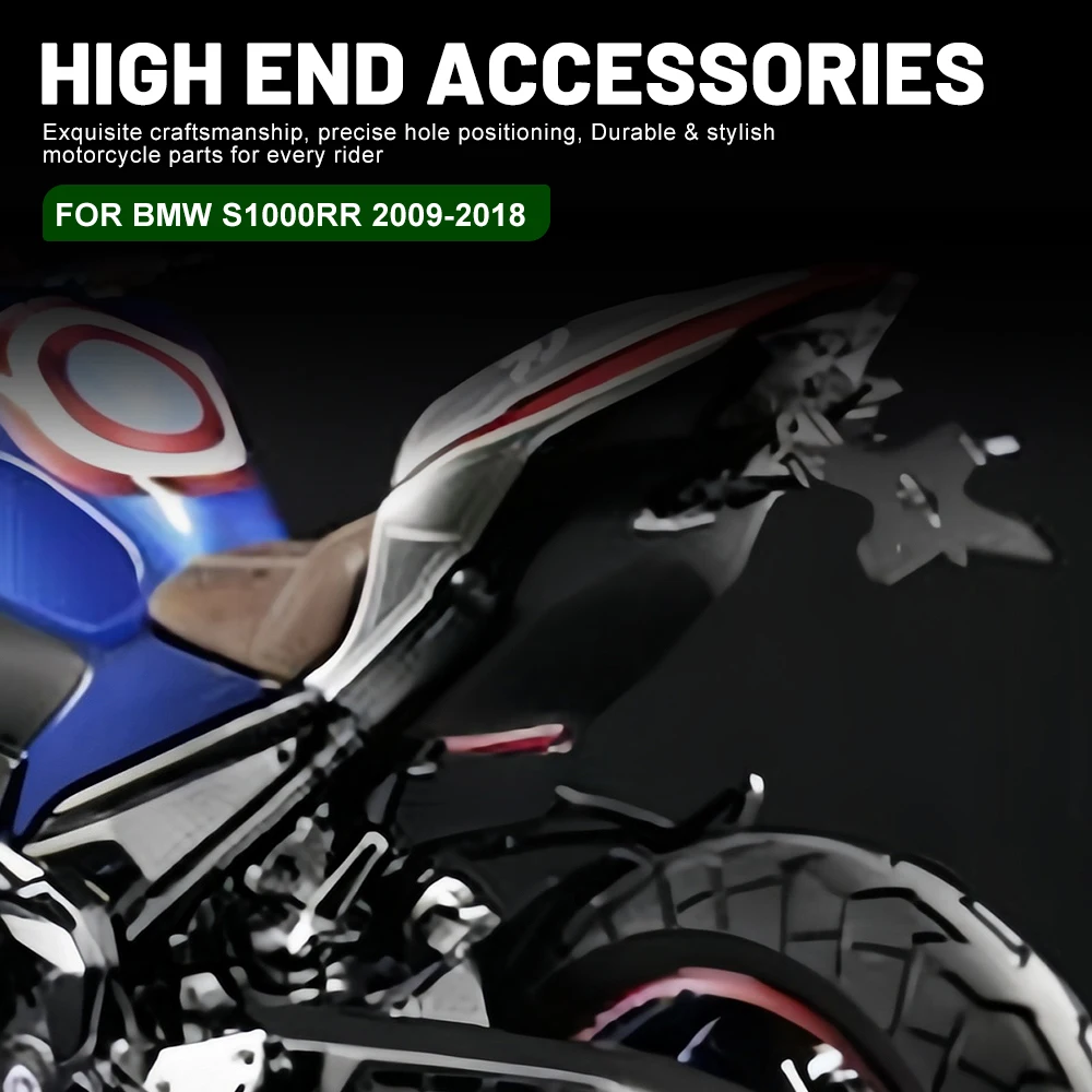 For BMW S1000RR 2009-2018 Motorcycle License Plate Bracket Holder Tail Tidy Fender Eliminator