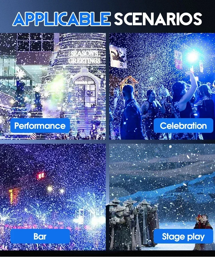 3000w Low Price Party Auto Outdoor Industrial Stage Dj Christmas Dmx Snow Making Flaker Ice Machine