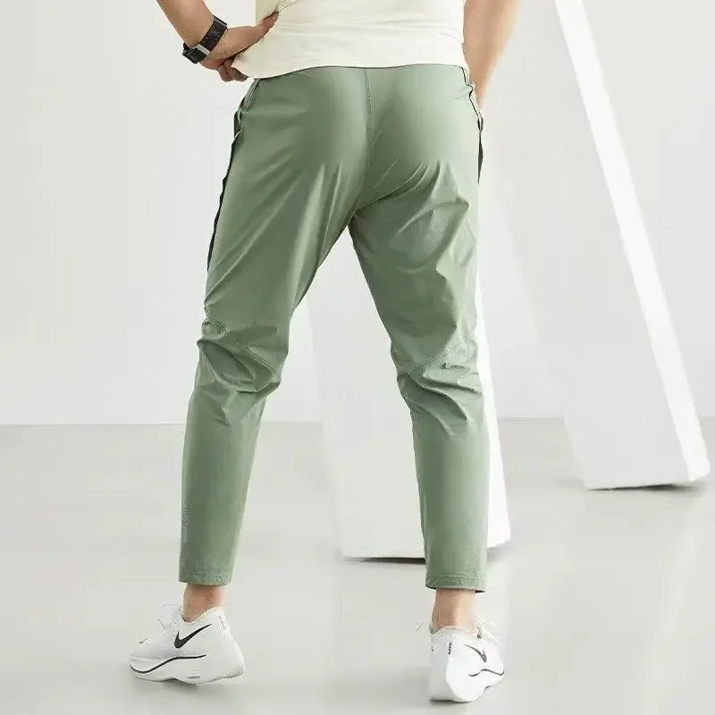 Summer Sports Pants Sports Running Fitness Pants Light and Thin Elastic Quick Drying Jogging Crop Pants