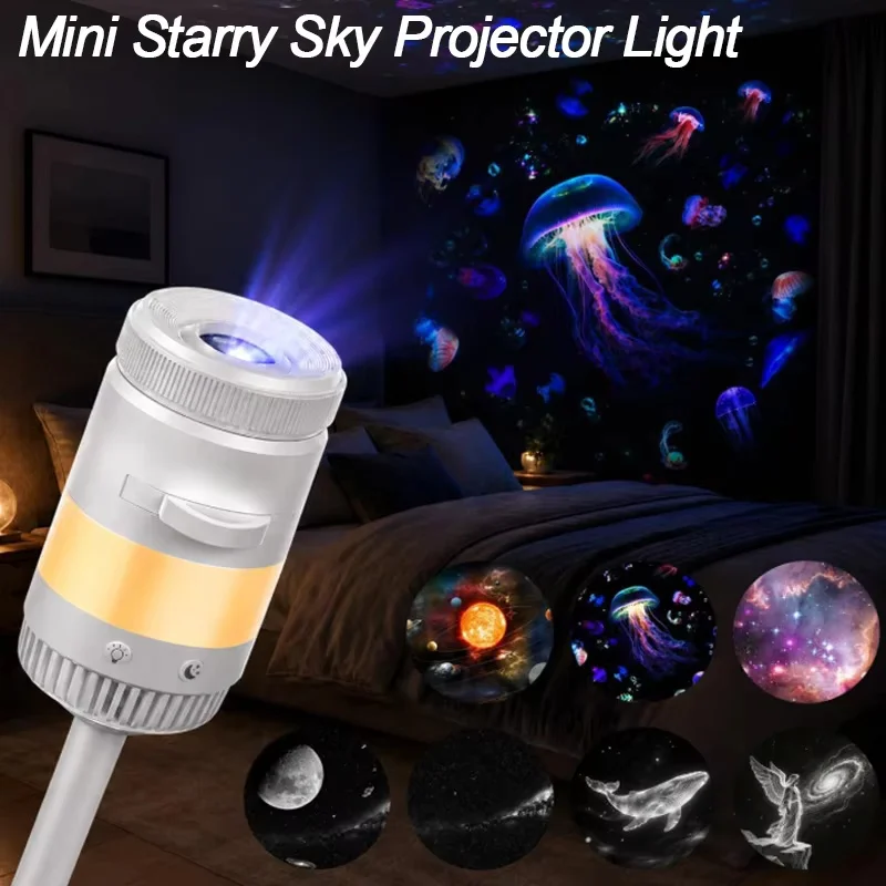 New Galaxy Projector Night Light USB Star Projector for Bedroom Ceiling Decor Adjustable Nebula & Starry Sky Atmosphere Lamp view 3