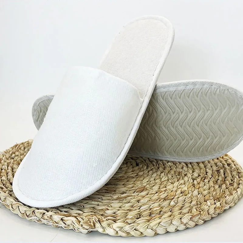 1 قطعة/5 قطعة/10 قطعة/20 قطعة شباشب مريحة للاستعمال مرة واحدة، نعل سميك قابل للتنفس وغير قابل للانزلاق، مقدمة مغلقة، مناسبة للرجال والنساء