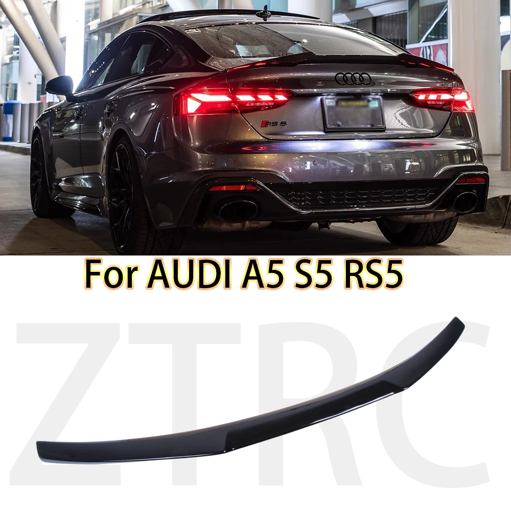 

Автомобильный спойлер для Audi A5 S5 RS5 B9 B9.5 2 двери 4 двери Sportback/Coupe/Convertible M4 Style глянцевый черный материал из волокна 2017-2023