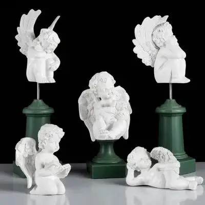 5Pcs Angel Wings Resin Garden Decor Jupiter Simulation Design for Yard Lawn Balcony Decorative Scene Illumination