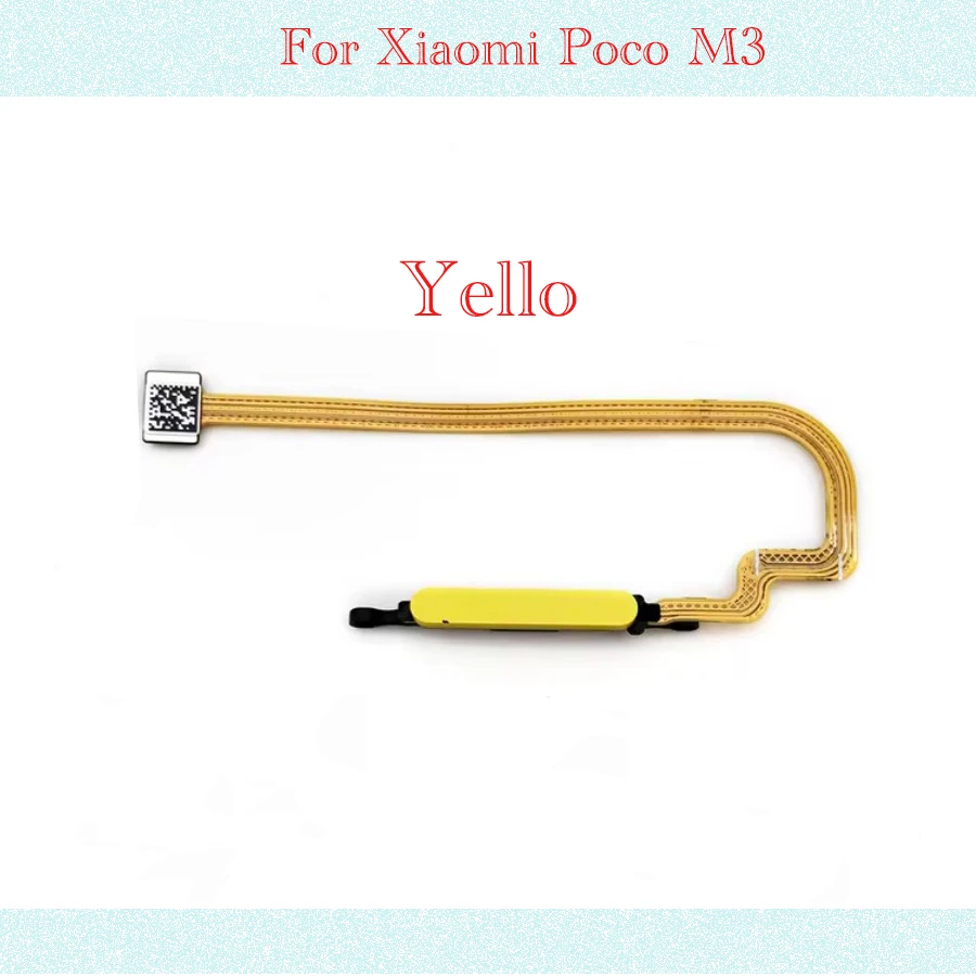 New Fingerprint Scanner For Xiaomi Poco M3 Home Button Fingerprint Menu Return Key Sensor Flex Cable