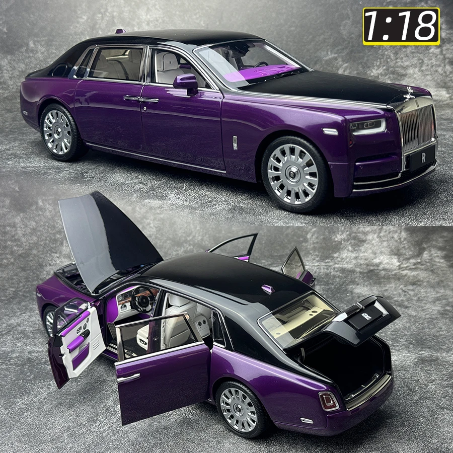 1:18 for Phantom 8 Alloy Full  car model Give friends holiday gifts Limited edition with collectible card