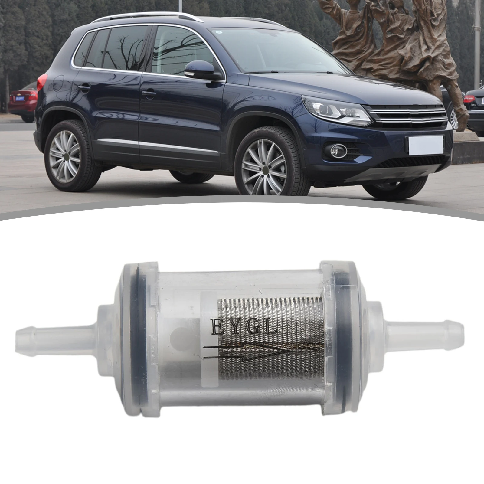 Inline Fuel Filter For Diesel Heaters Used In And For Webasto Systems With Stainless Steel Element