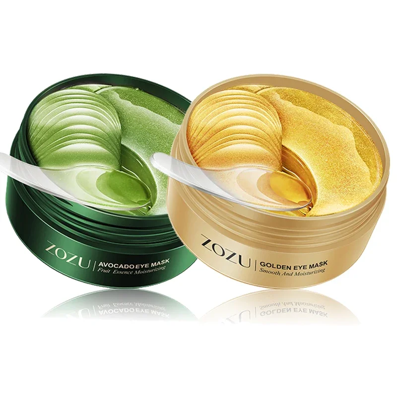 

60pcs Avocado Golden Collagen Eye Mask Anti Dark Circles Eye Bags Moisturizing Firming Eye Patches Skin Care Products