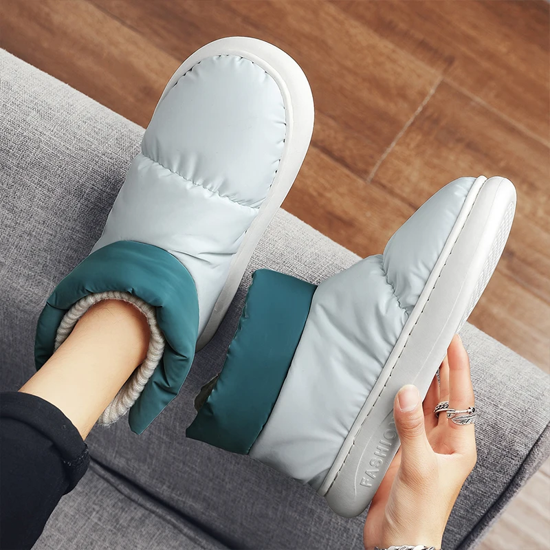 

Chunky Women's Snow Boots Warm Down Winter 2025 Waterproof Female Ankle Boot with Fur Non-slip Candy Color Cotton Shoes Woman