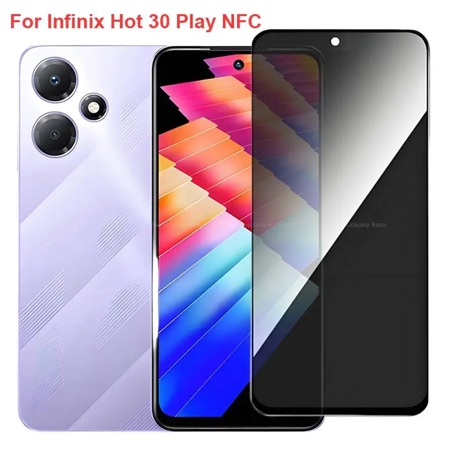 

Infinix 30 Play X6835B Anti Spy Privacy Tempered Glass Screen Protector Compatible For Hot 30Play NFC Phone Film