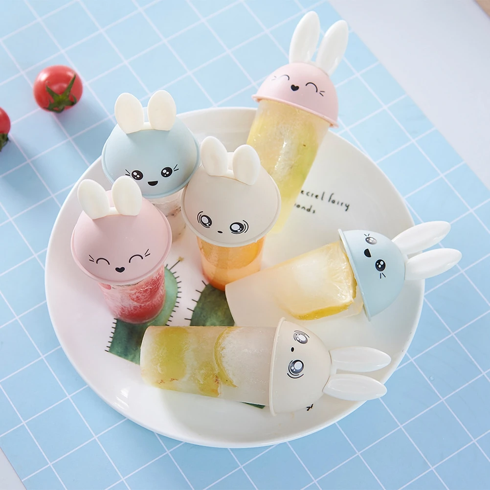 

6Pcs Safe Rabbit Popsicle Maker Quality Ice Cream Mould Tool for DIY Delicious Treats