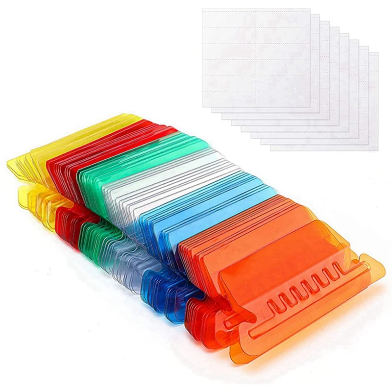 

240 комплектов разноцветных пластиковых подвесных файловых папок с пустыми вкладышами, 2-дюймовые пластиковые подвесные файловые папки для подвесных папок