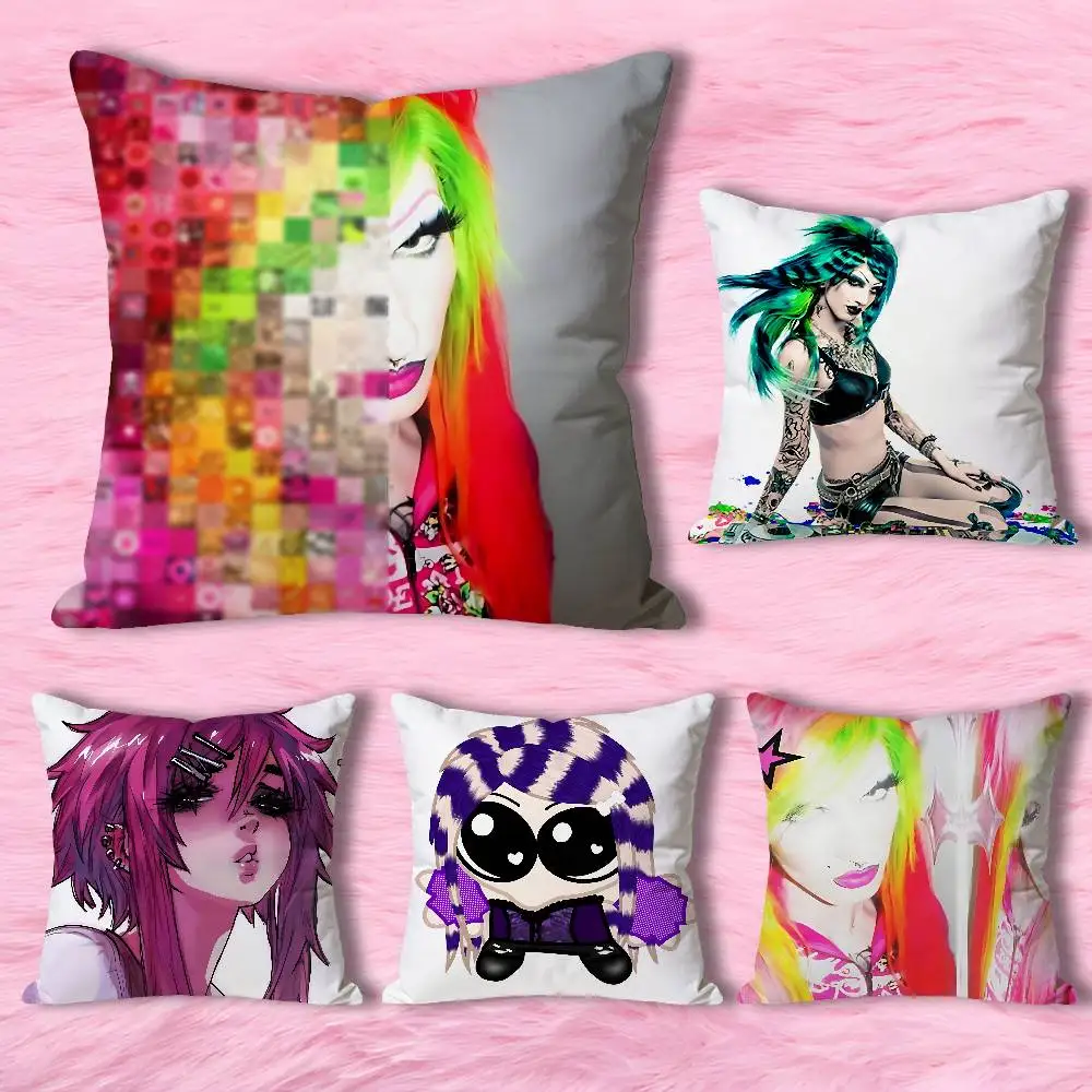 

6arelyhumans Singer Pillow Cases for Bedroom Living Room Sofa Home Decor Polyester Cushion Cover with Zipper