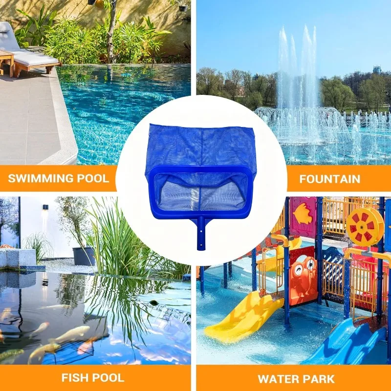 

ABUG-Pool Skimmer Net, Leaf Rake Cleaning Tool, Fine Mesh Net Bag Catcher For Cleaning Swimming Pools, Hot Tubs