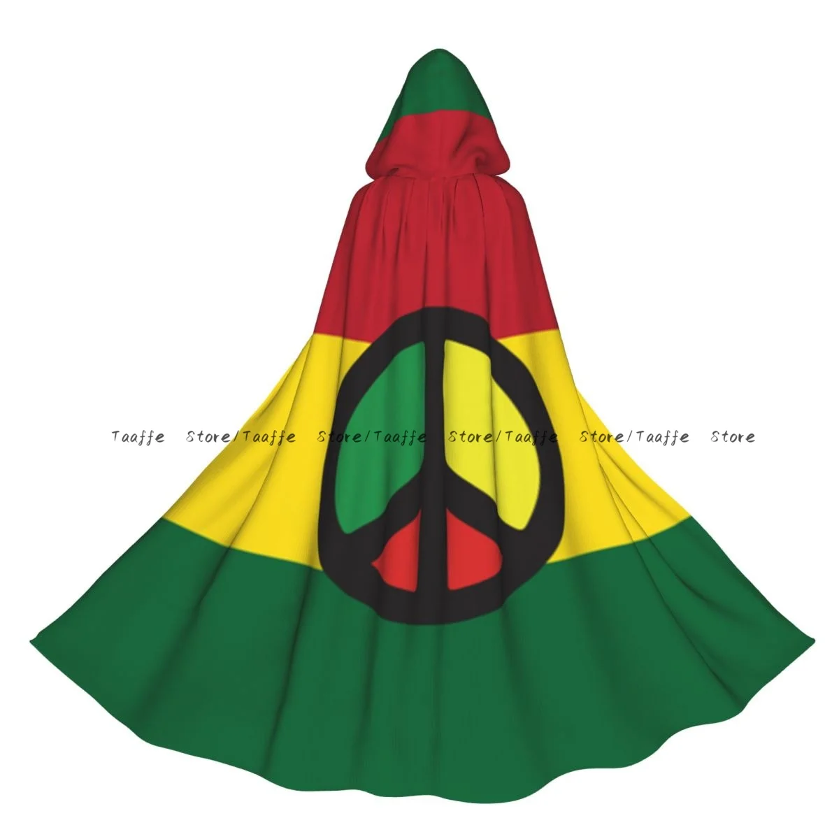 

Jamaican Reggae Culture Peace Caribbean Country Flag Cloak Cape Hooded Medieval Costume Witch Wicca Vampire Costume Dress Coat