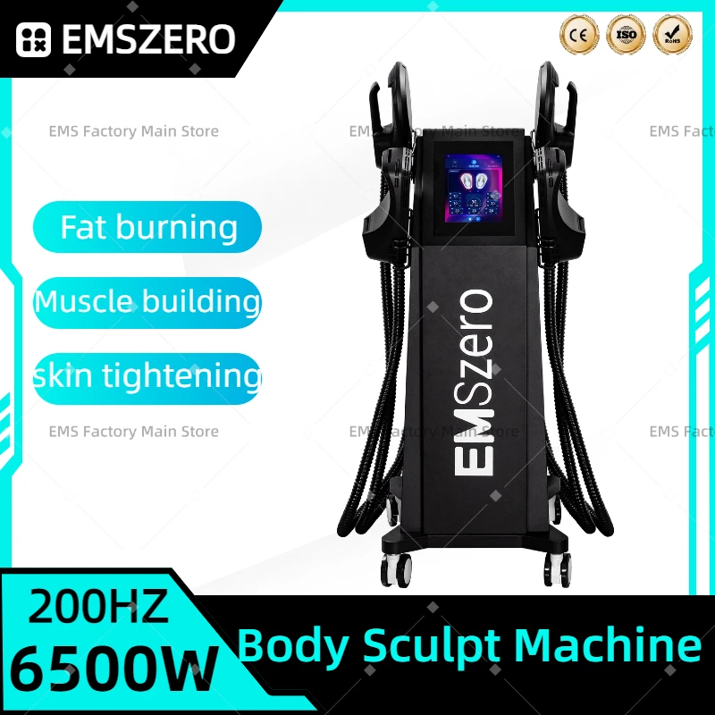 

200Hz 6500W EMSZERO Slimming Machine HI-EMT RF Body Sculpt Fat Removal EMS Electromagnetic Muscle Stimulator