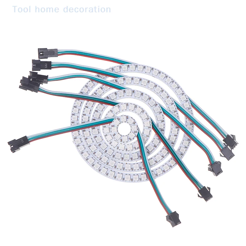 Anello pixel led indirizzabile WS2812B 8/16/24/35/45 LED WS2812 Anello diodo LED RGB Colore IC LED integrato