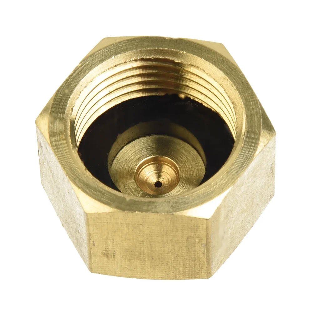 1PCS Car Conditioner Adapter Bottle Brass Gold Adapter For R134A W21.8 To 1/4'' SAE Car Adapter Accessories