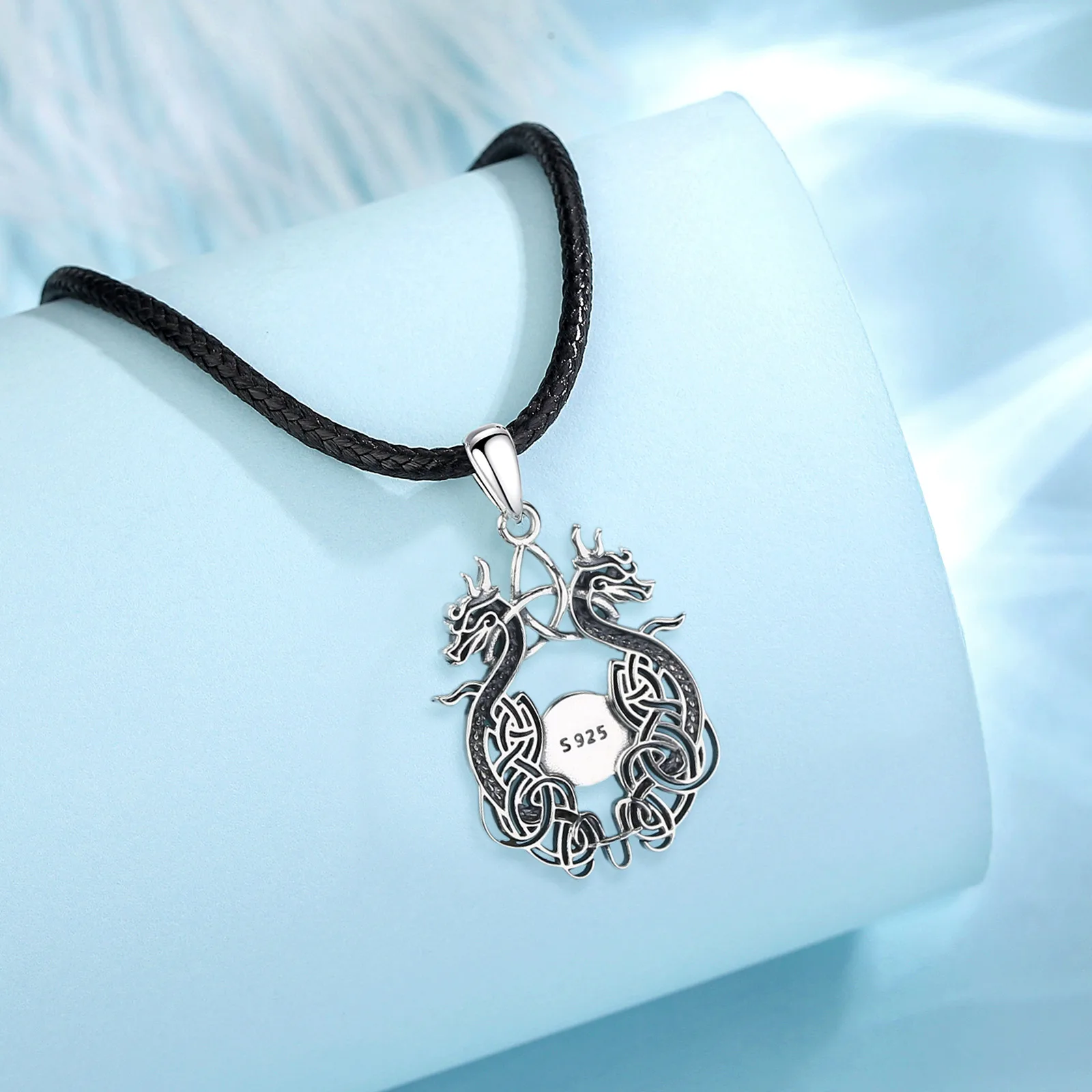يودورا 925 فضة فايكنغ التنين قلادة للرجل المرأة سلتيك عقدة البوصلة تميمة قلادة شخصية مجوهرات غرامة هدية