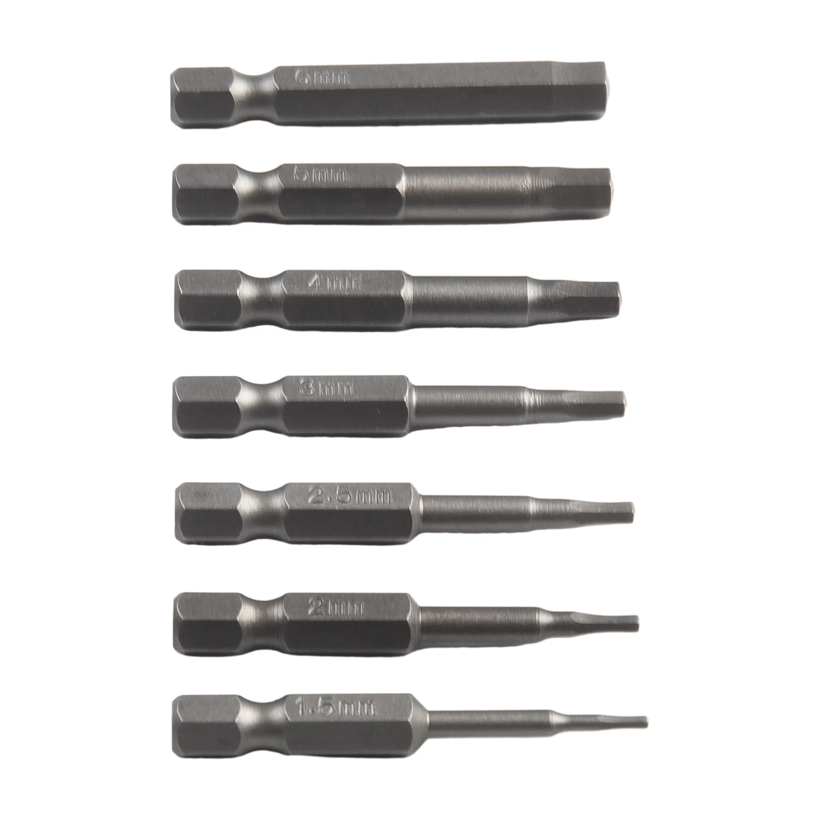 10 pçs 1/4 hex shank cabeça magnética chave de fenda 50mm H1.5-H12 liga de aço chave de fenda magnética bits se encaixa mão broca elétrica