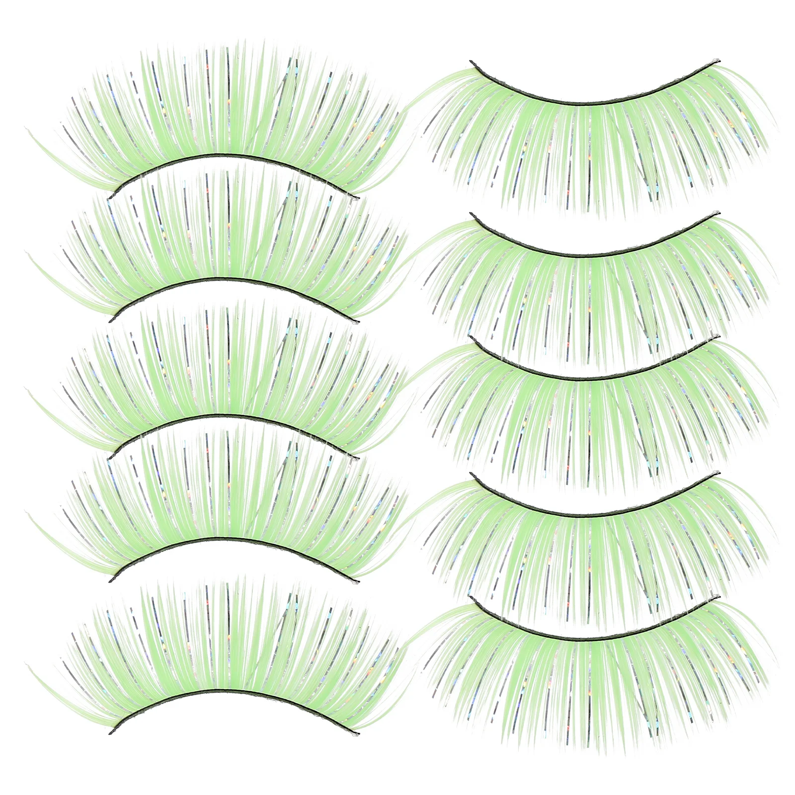 5 pares de pestañas postizas de Halloween, pestañas artificiales largas y gruesas para mujer, maquillaje de fiesta, pestañas postizas, aspecto espectacular y encantador