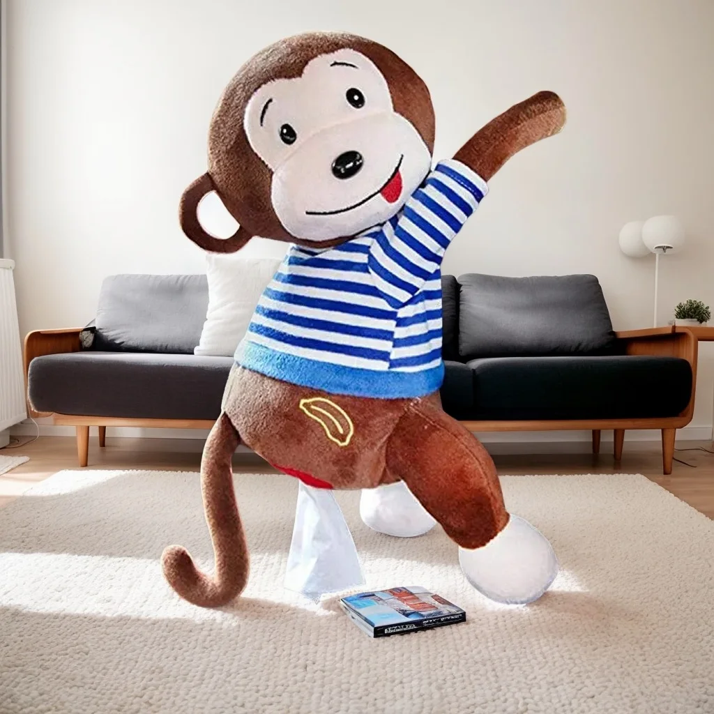 

Leather Monkey Car Tissue Box - Creative Cartoon Armrest Tissue Holder with Hanging Design for Car Interior (Net Red Style)