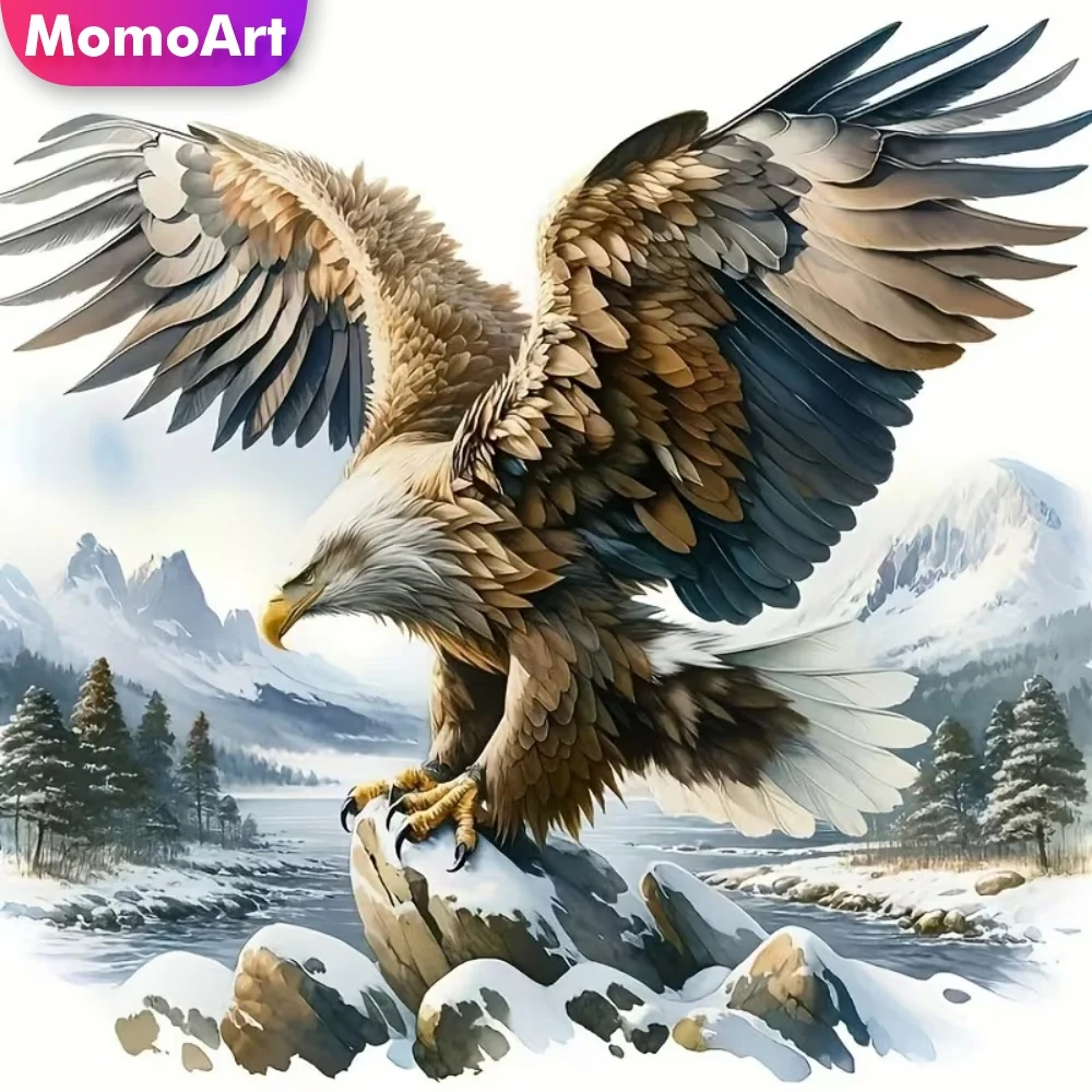 

Momoart New Arrival Diamond Embroidery Eagle Animal DIY Painting Full Square Round Diamond Mosaic Bird Craft Kit Decor for Home