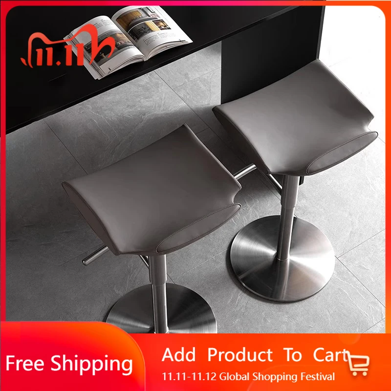 

Design Office Bar Chairs Kitchen Nordic High Outdoor Barstools Minimalist Modern Barber Aesthetic Chaise De Bar Salon Furniture