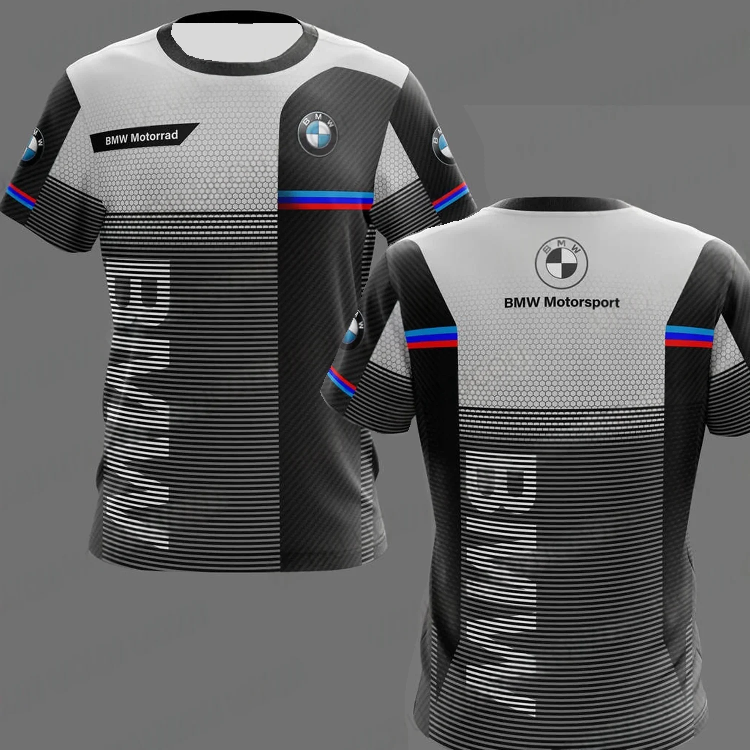 

2025 BMW Racing Stripe Men 3D T-Shirt – Oreo Style Motorcycle Tee for Riders, Summer Edition
