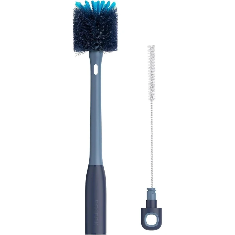 

Bottle wash brush with comfortable long handle for cleaning glass bottles and cups