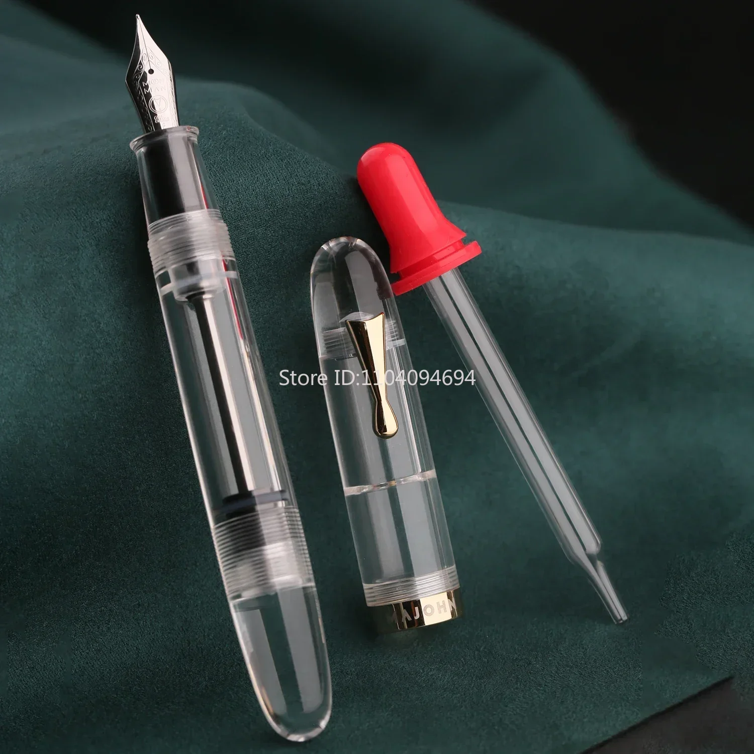 

New Majohn C4 Eyedropper Big Size Fountain Pen EF/F/M Nib, Transparent Acrylic Writing Ink Pen for Office Business School