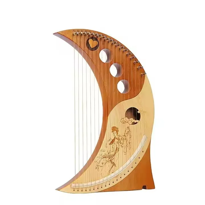 Portable Lyre Harp Konghou 16 19 15 Strings Musical Instruments Tuba and Bag Included - Image 4