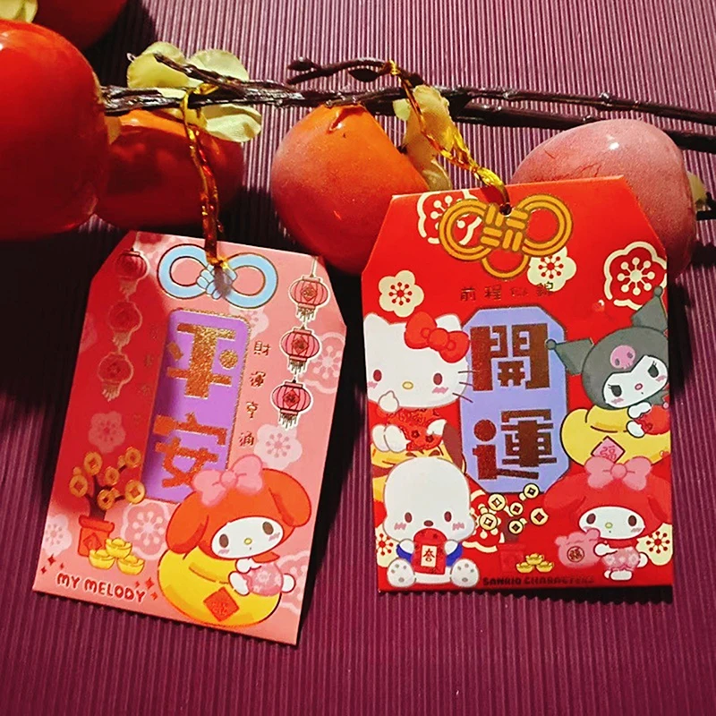 18PCS Sanrio 2025 Chinese Snake Year Red Envelopes KT Spring Festival Red Packet Traditional Lucky Money Pockets New Year Gifts