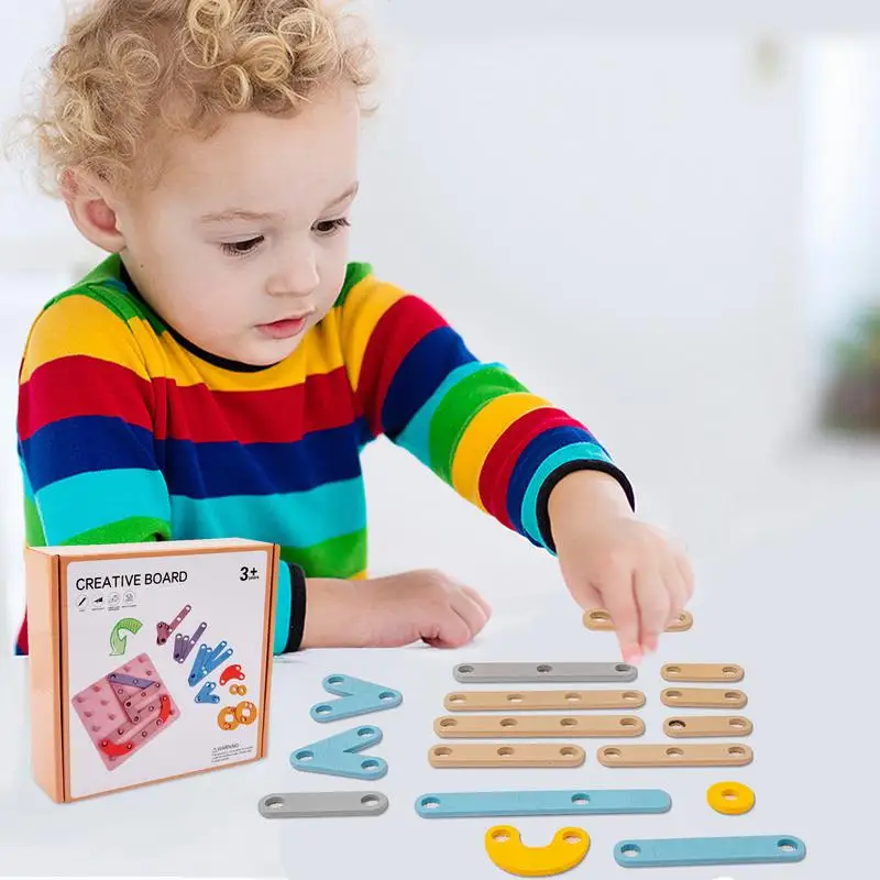 Shape Matching Puzzle Wooden Puzzle Sensory Toys Montessori Shape Sorting Puzzle Toddlers Preschool Learning Early Educational