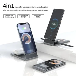 Zhongguo T05 , Ultra-Slim Magsafe transparent wireless charger,fast charging is compatible with apple and Android series