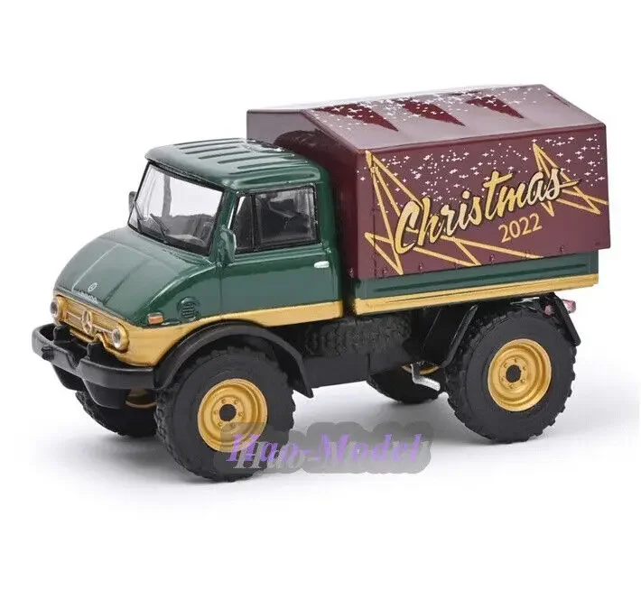 

Schuco 1/64 для Unimog U406 CHRISTMAS модель автомобиля из сплава, литая под давлением имитация игрушек, подарки на день рождения для мальчиков, коллекция для хобби, зеленый цвет