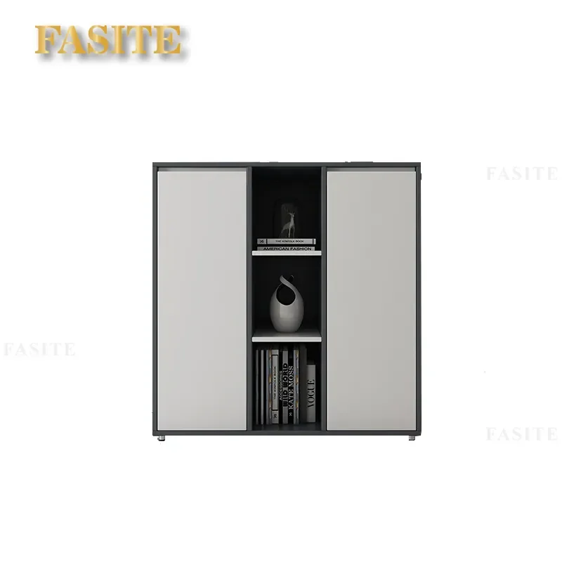 For Office Wooden Filing Cabinet Lockable Storage Locker Low Cupboard Furniture Secure Document Organizer Home Business