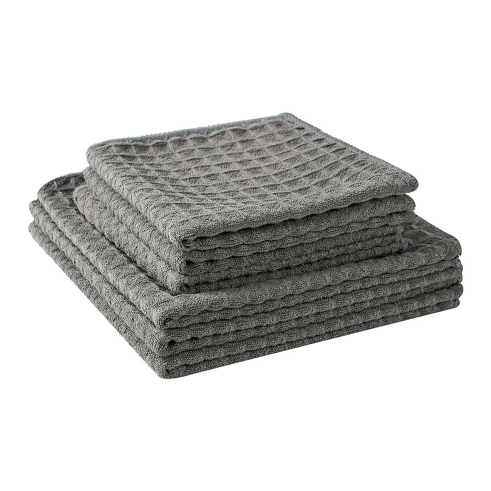 

1pcs Waffle Cloth Weave Matter Microfiber Soft Absorbent Quick Drying Towel Kitchen Dark Grey Light Grey Size: 30*30cm