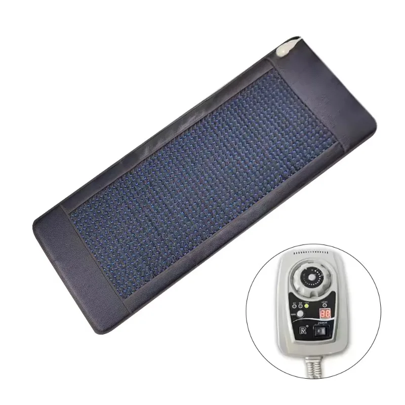 190*80cm 옥 가열 매트리스 마사지 침대, 천연석 매트 열 치료 기능으로 통증 완화 및 스트레스 해소 마사지 패드