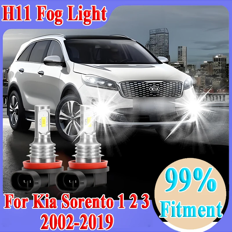 2PCS LED Fog Light Plug and Play For Kia Sorento 1 2 3 Accessories 2002-2019 2011 2012 2013 2014 2015 2016 2017 2018 Car Light