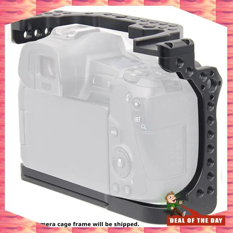 Jaula de cámara de entrega en 24 horas, soporte de zapata fría ARRI para Canon EOS R ILDC, ajuste en forma para Arca Swiss, placa base, plataforma de película de vídeo Stabiliz