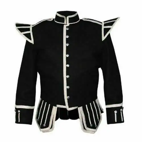 Men Scottish Doublet Jacket Military Drummer Doublet Tunic Jacket Medieval Coat Custom Made